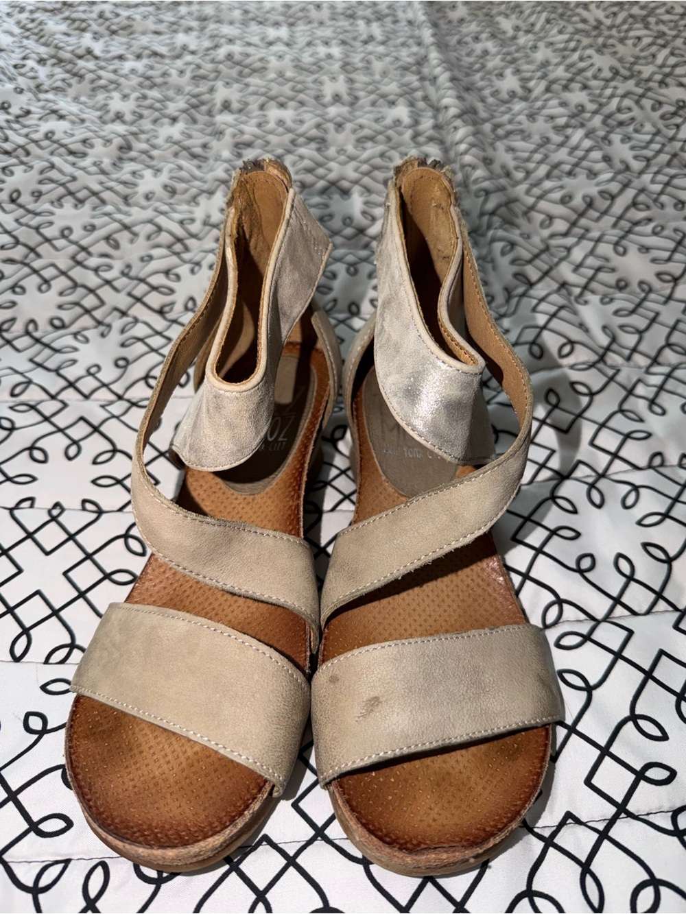Miz Mooz Molly Leather Demi Wedge Sandals